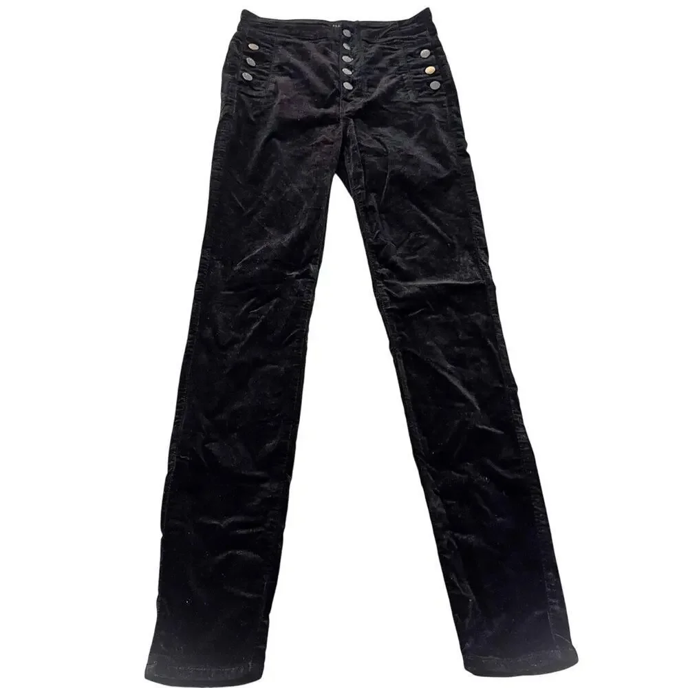 J. Brand Natasha Suede Textured Skinny Black Jeans Size 26 JB001041